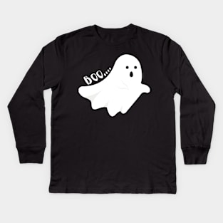 GHOST BOO.... Kids Long Sleeve T-Shirt